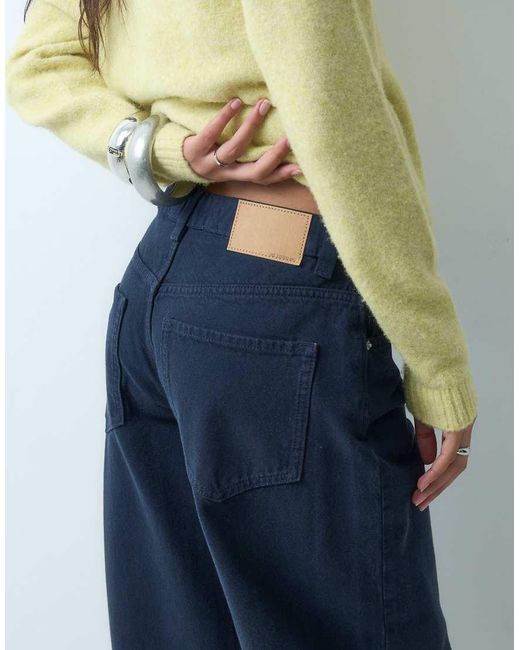 ASOS Blue Roll Up Hem Slouch Jeans