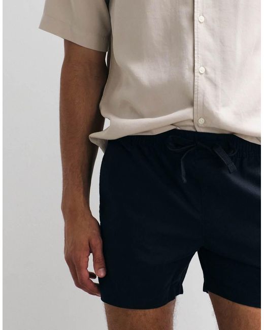 ASOS White 2 Pack Slim Linen Blend Shorts for men