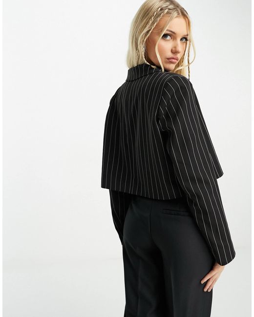 Noisy May Black Cropped Tailored Blazer Co-ord