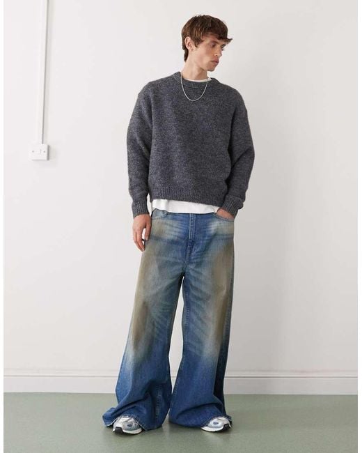 Weekday Gray Wool Blend Sweater for men