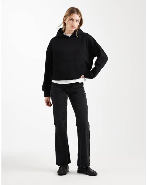 ASOS Black Oversized Brushback Hoodie