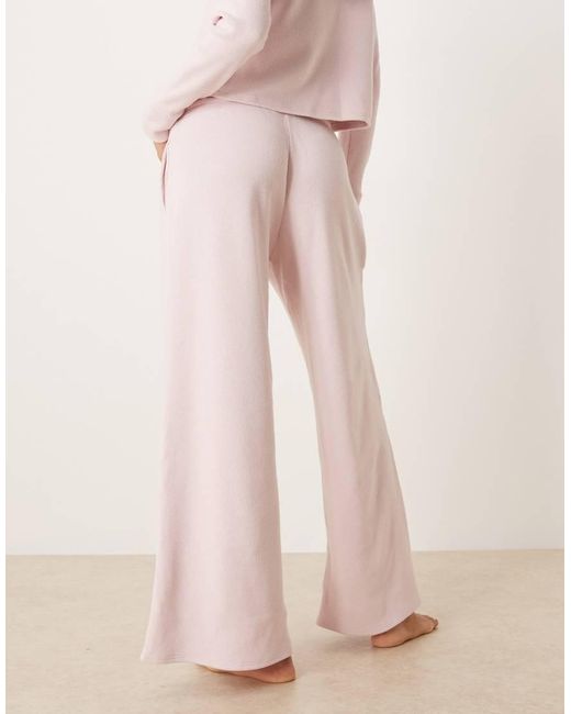 Hollister Pink Gilly Hicks Low Rise baggy Waffle joggers Co-ord