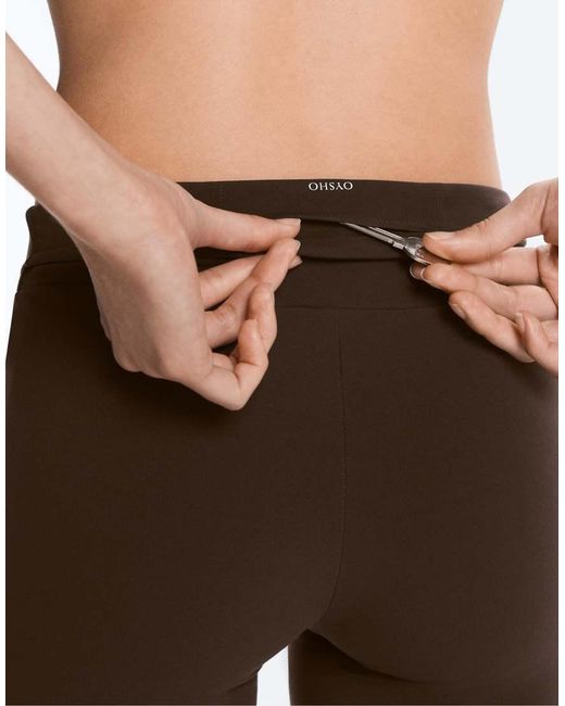 Oysho Brown Comfortlux High-Rise 10Cm Hot Pants