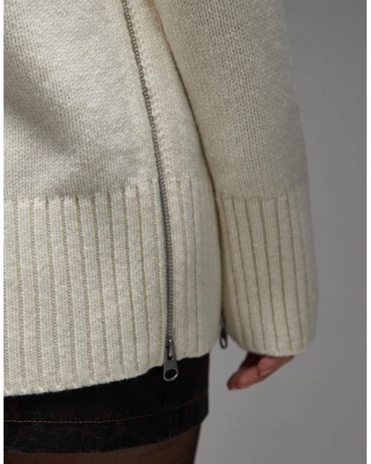 ARKET Gray Wool Jumper With Raglan Sleeves