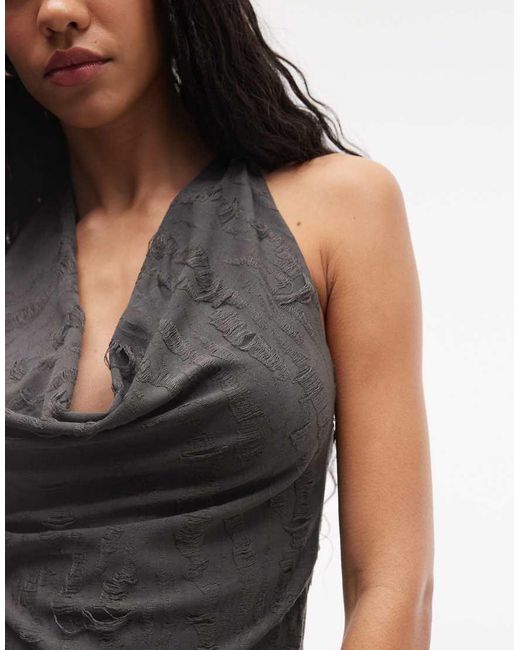 Weekday Black Drape Halter Top