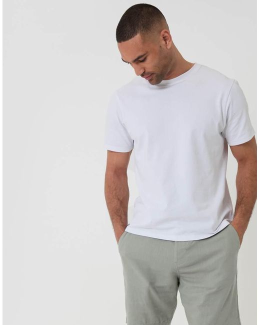 Threadbare Gray Linen Blend Shorts With Belt for men