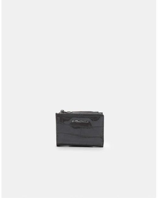 Stradivarius White Mock Croc Purse Wallet