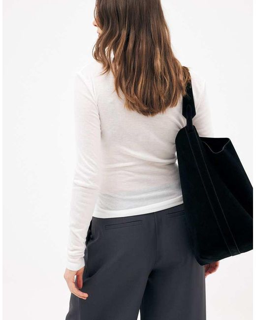 NA-KD White Button Down Layer Jersey Top