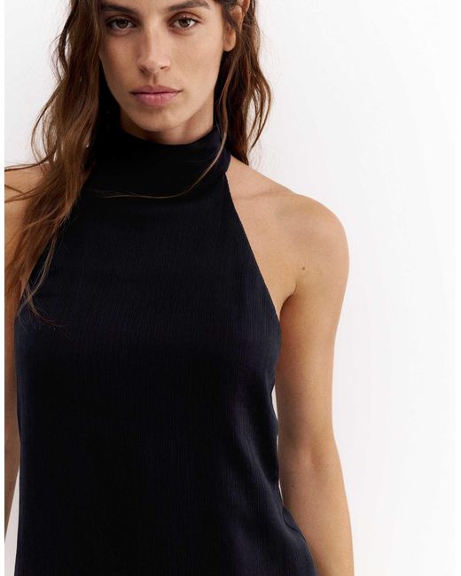 Top dos nu fluide Pull&Bear en coloris Blue