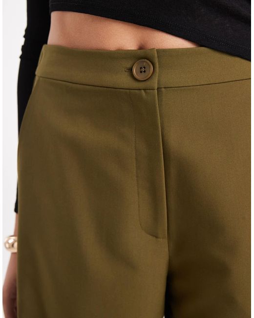 ASOS Natural Asos Design Tall Tailored Relaxed Straight Leg Pants