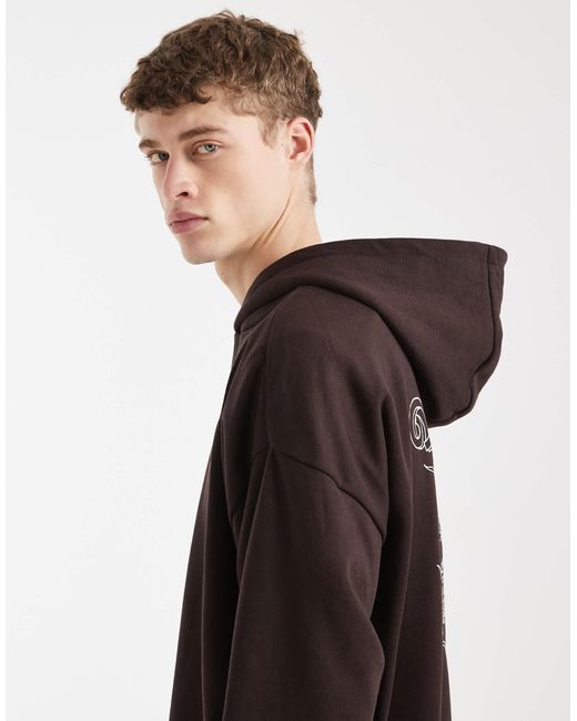 Threadbare – jersey-kapuzenpullover in Black für Herren
