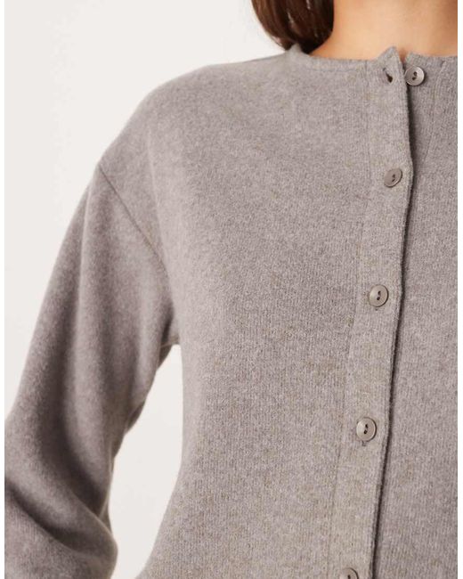 ASOS Brown Super Soft Button Through Long Sleeve Co Ord Top