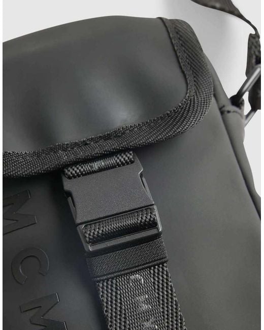 River Island Gray Rubberised Mcmxii Crossbody Bag for men