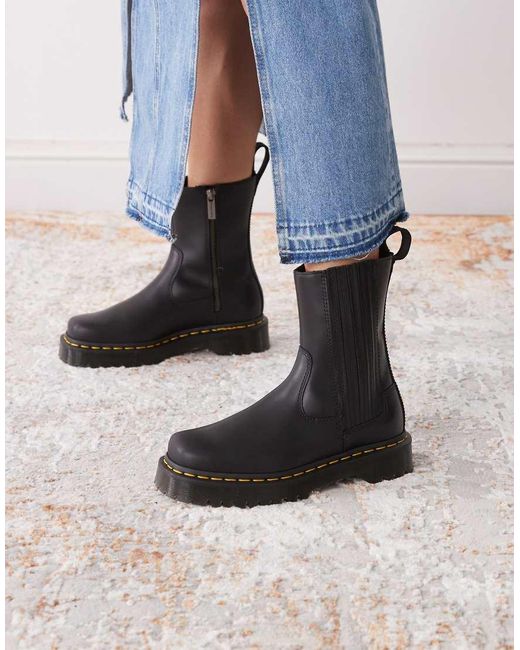 Dr. Martens Black Amaayah Lo Pull On Boots