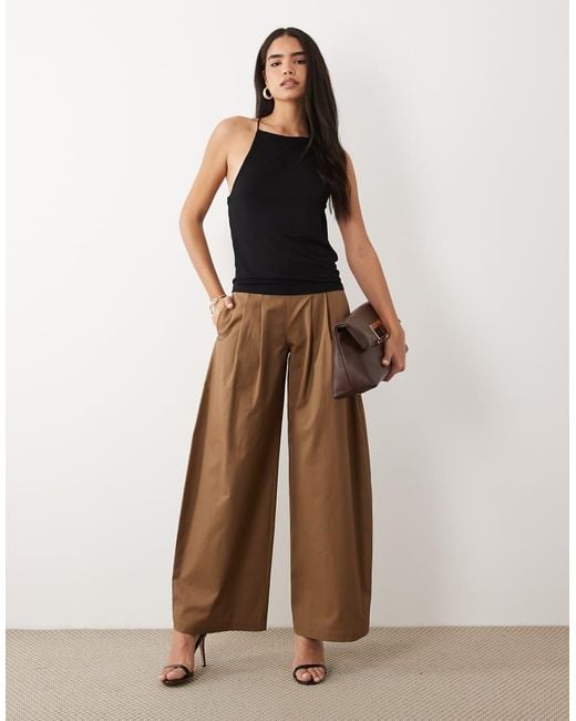 ASOS Black Slinky Cami Top With Trim Detail And Cowl Back