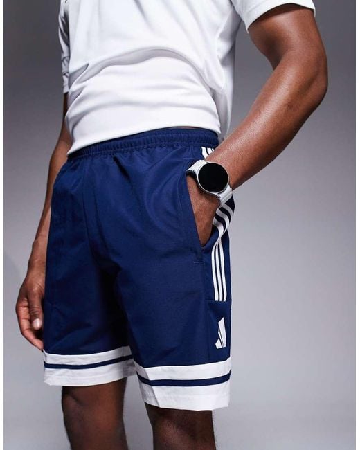 Adidas Originals Blue Adidas Football Squadra Shorts for men