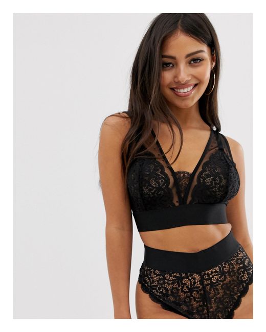 Tutti Rouge Fuller Bust 2 pack lace crop bralette in black and