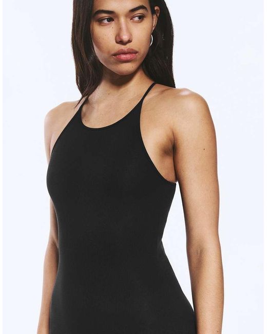 Weekday Black Racer Back Maxi Dress