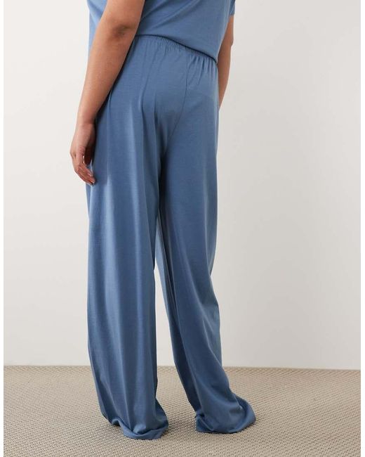 ASOS Blue Asos Design Curve Mix & Match Cotton Pajama Pants