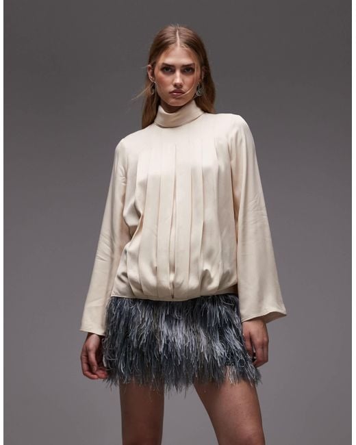 ASOS Gray 3d Fringe Pelmet Mini Skirt