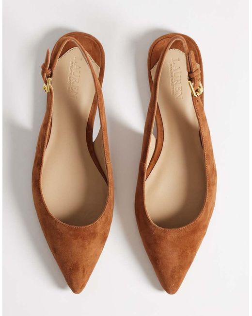 Ralph Lauren White Slingbacks