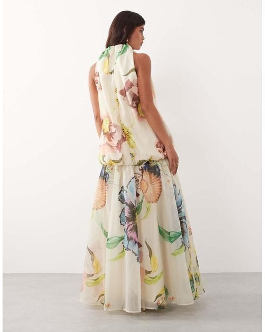 ARRANGE Multicolor Organza Maxi Dress