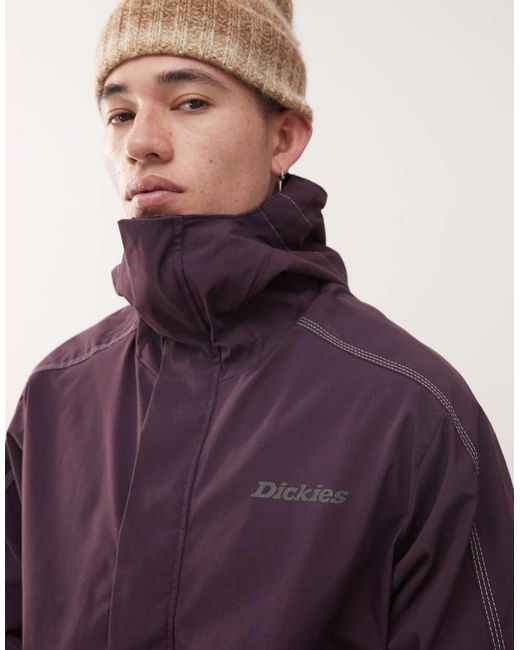 Dickies Purple Ronan Hooded Anorak for men