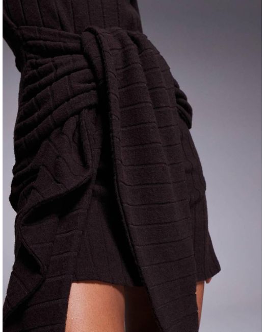 ASOS Superzachte Skaterjurk Met Geknoopte Voorkant in het Black