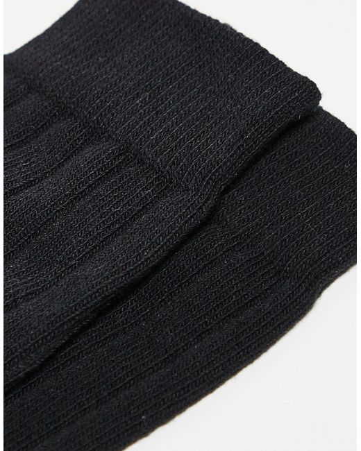 ASOS Black 3 Pack Rib Sock for men