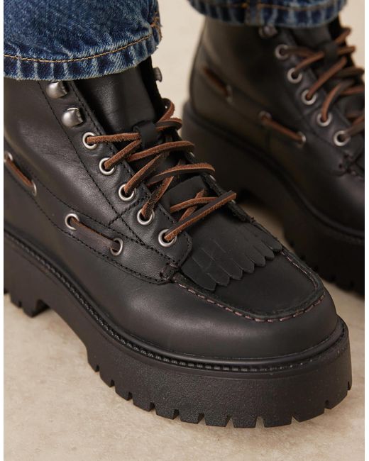 Timberland Blue Stone Street 7 Eye Platform Boots