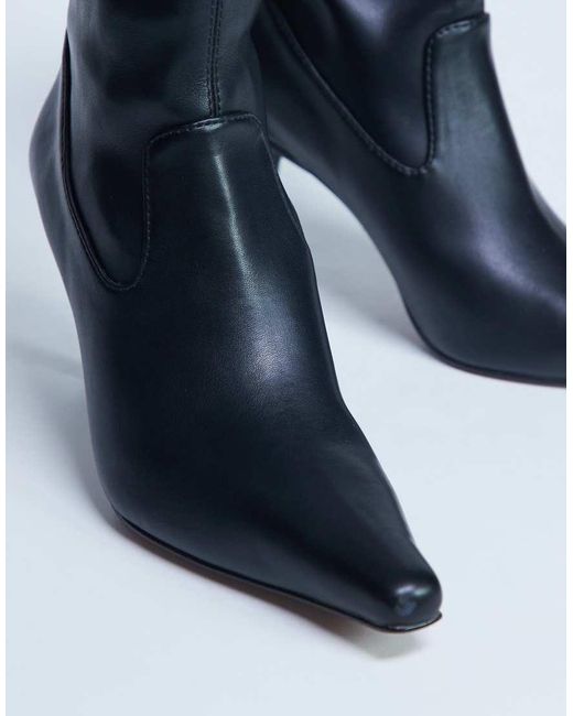 TOPSHOP Blue Noah Point Toe Boot