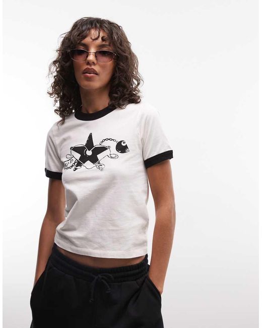 Carhartt White Outlaw Star Ringer T-Shirt