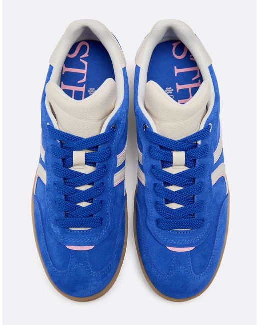Stradivarius Blue Casual Leather Trainers