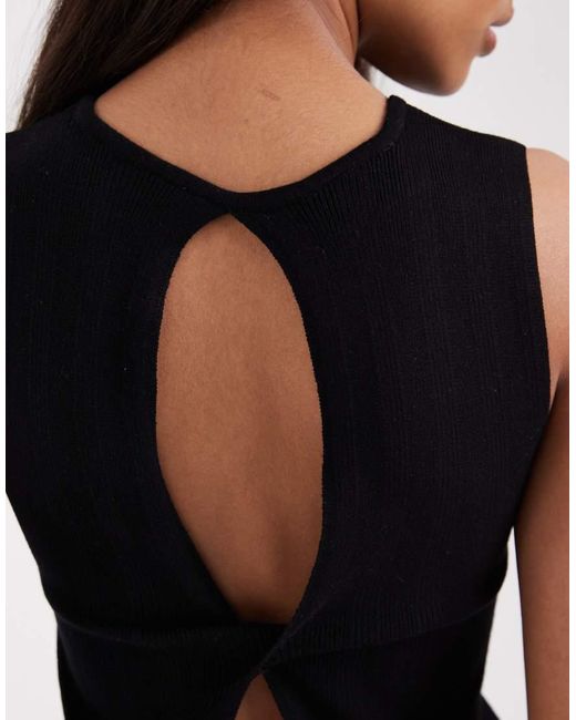 JJXX Black Twist Back Knit Top