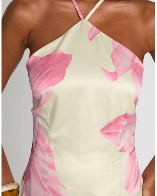 Princess Polly Pink Gardens Of Eden Satin Halterneck Mini Dress