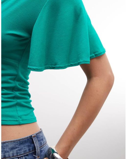 Collusion Blue Batwing Top
