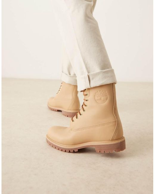 Botas De 8" Impermeables Con Cordones Y Acabado Granulado De -Neutro Timberland de hombre de color Natural