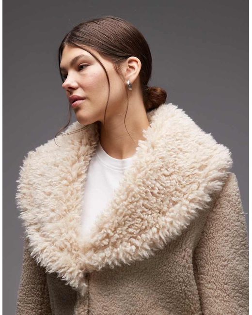 emory park Gray Faux Shearling Overcoat