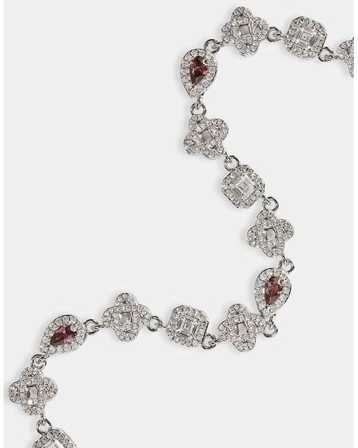 CERNUCCI Brown Iced Multi Gemstone Cuban Chain