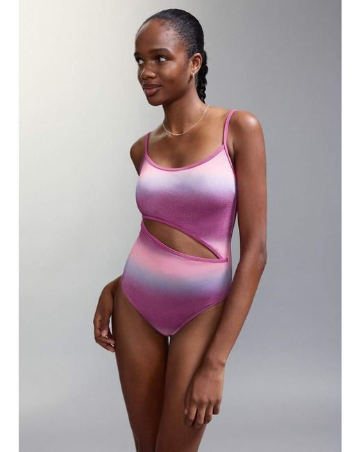Mango Gray Teen Cut Out Swimsuit
