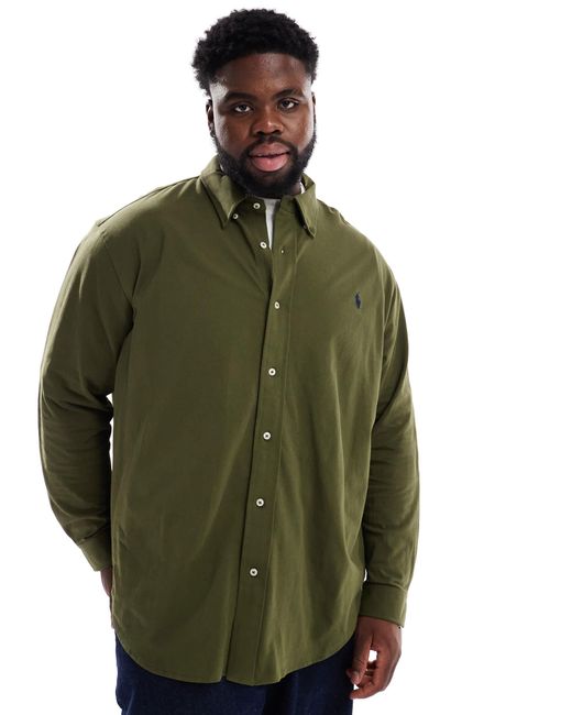 Big & tall - chemise en piqué à logo emblématique - foncé Polo Ralph Lauren pour homme en coloris Green