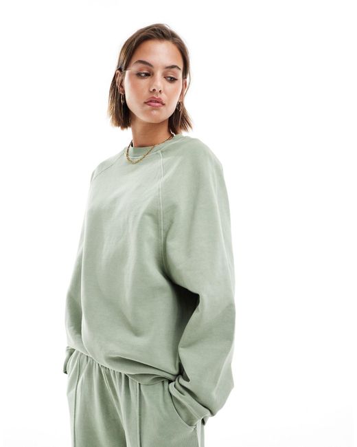 ASOS Green Heavyweight Oversized Sweatshirt