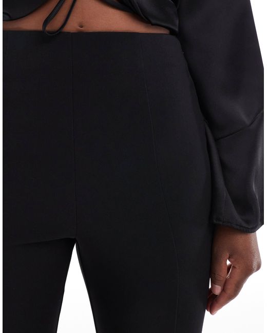 ASOS Black Tailored Skinny Trousers With Zip Front Detail