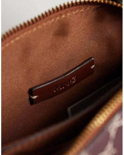 Mango White Monogram Cross Body