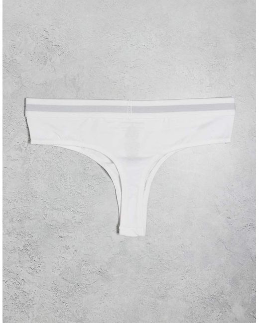 French Connection White 5 Pack Cotton Ladies Thongs