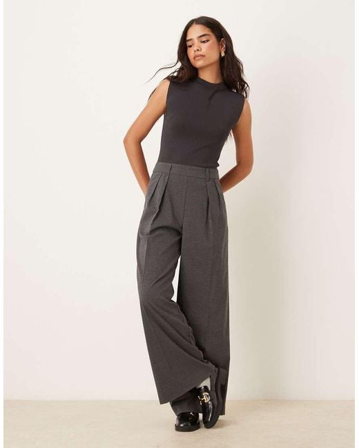 Mango Gray 2 In 1 High Neck Sleeveless Tailored Jumpsuit In