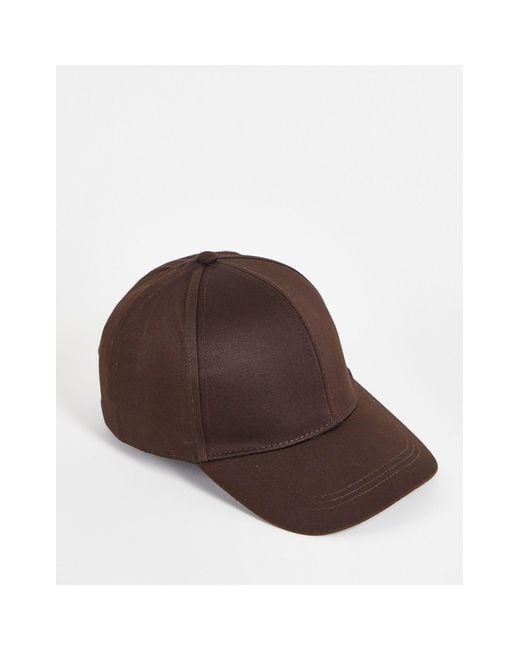 ASOS Baseball Cap in Brown Lyst