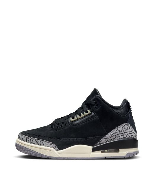 Nike Black Air Jordan 3 Retro Sneakers