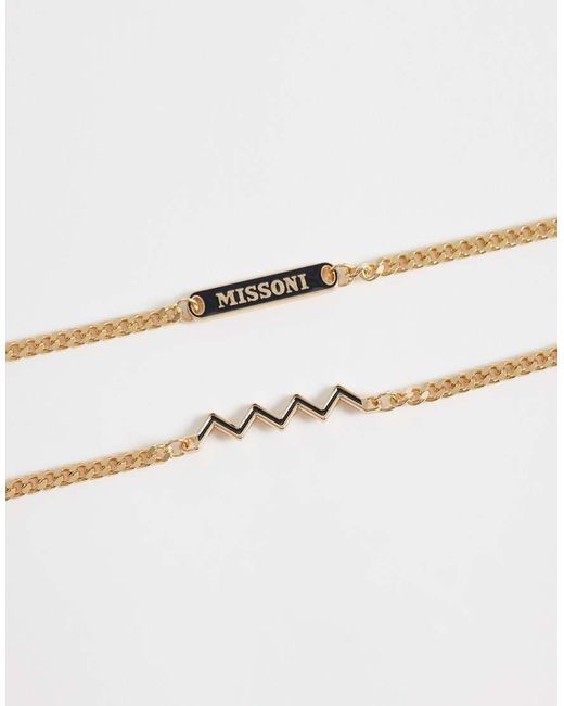 Missoni Sunglasses Metallic Missoni Oversized Chain Sunglasses With Shaded Lenses