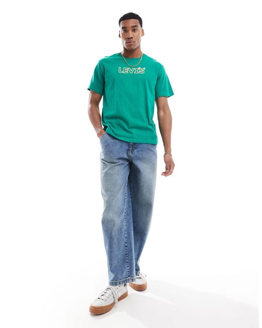 Levi's – locker geschnittenes t-shirt in Green für Herren